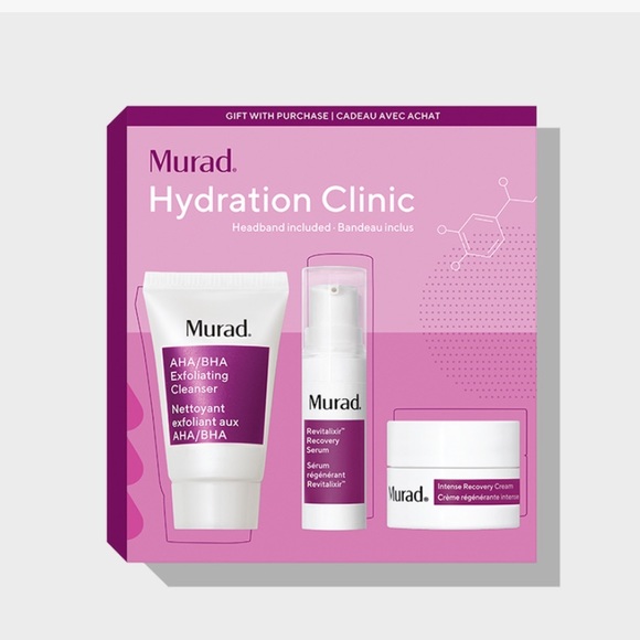 Murad Other - Murad Hydration Clinic Trial Set 4pc game new exfoliant cleanser headband